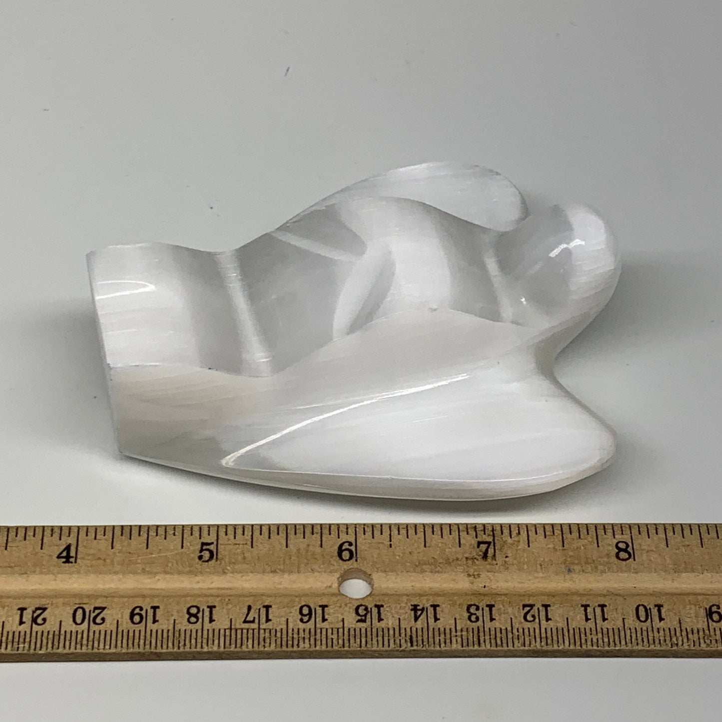 281.7g, 3.9"x3.2"x1.6"Natural Selenite (Satin Spar) Angel Crystal @Morocco,B8940