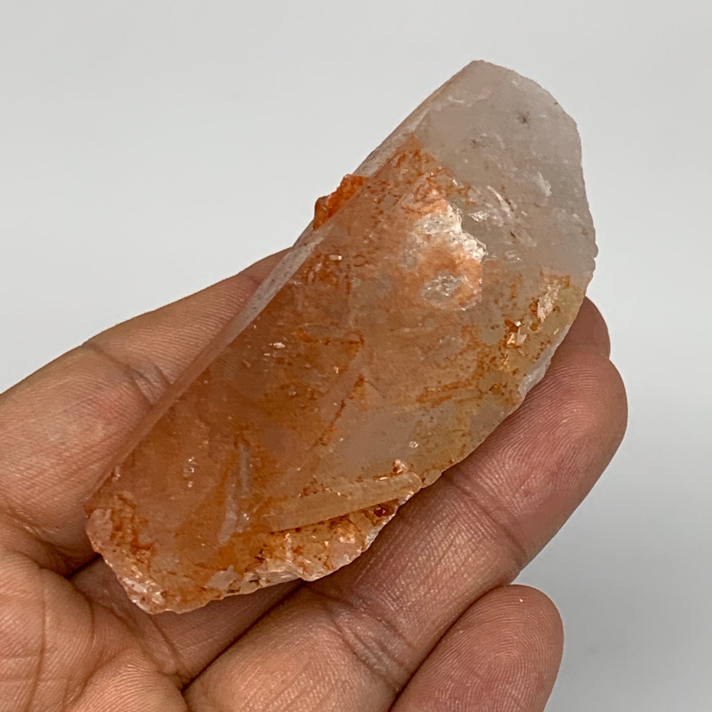 76g, 3.1"x1.2"x1", Natural Red Quartz Crystal Terminated @Morocco, B11444