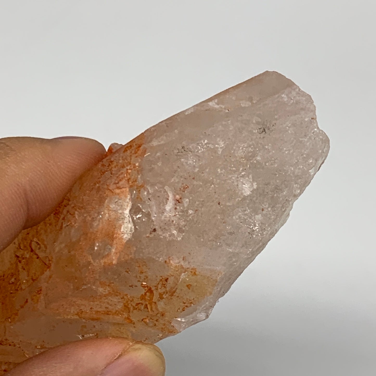 76g, 3.1"x1.2"x1", Natural Red Quartz Crystal Terminated @Morocco, B11444