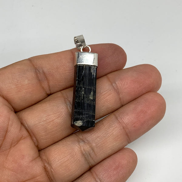30.5cts, 34mm x 10mm, Natural Tourmaline Pendant Sterling Silver @Afghanistan,P9