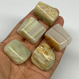 151.9g, 1"-1.2", 5pcs, Onyx/Banded Tumbled Stones @Afghanistan, B26717