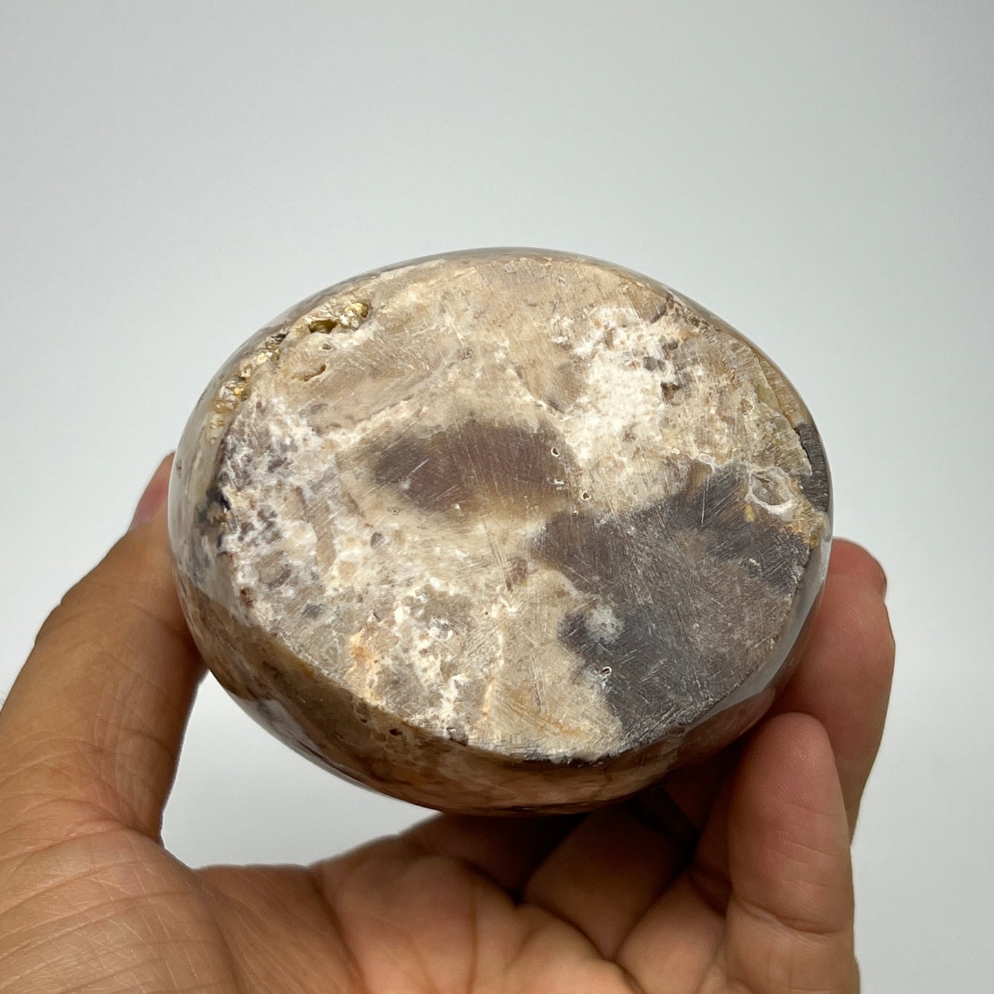 690g,4.8"x2.8"x2.5" Black Opal Freeform Polished Gemstone @Madagascar,B21059