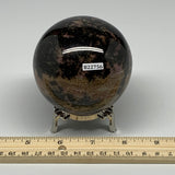 915g,3"(77mm), Natural Untreated Rhodonite Sphere Ball @Madagascar, B22756