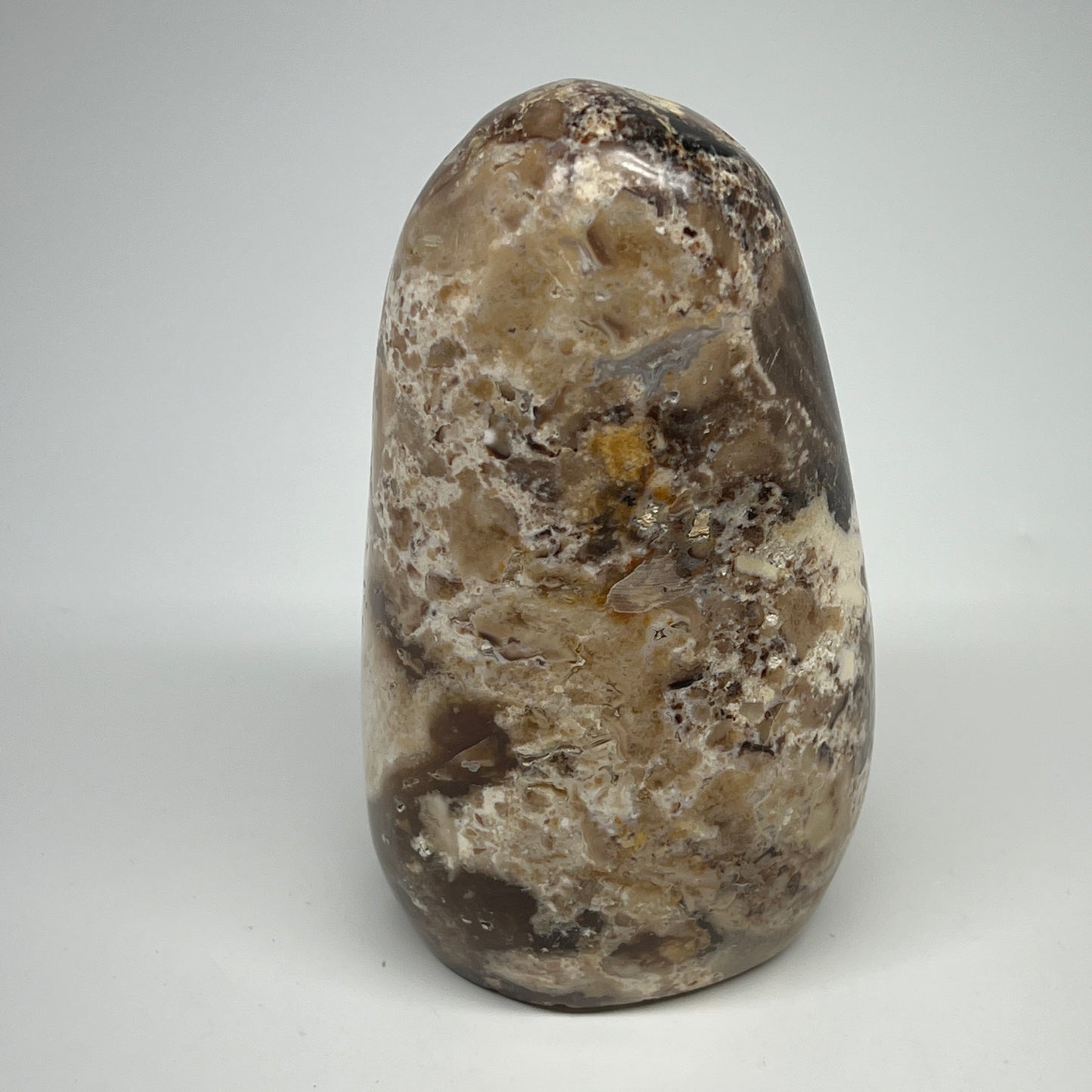 690g,4.8"x2.8"x2.5" Black Opal Freeform Polished Gemstone @Madagascar,B21059