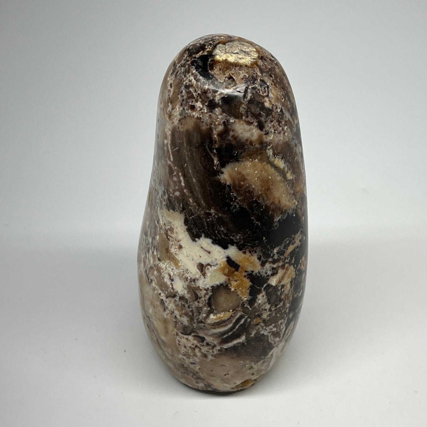 690g,4.8"x2.8"x2.5" Black Opal Freeform Polished Gemstone @Madagascar,B21059