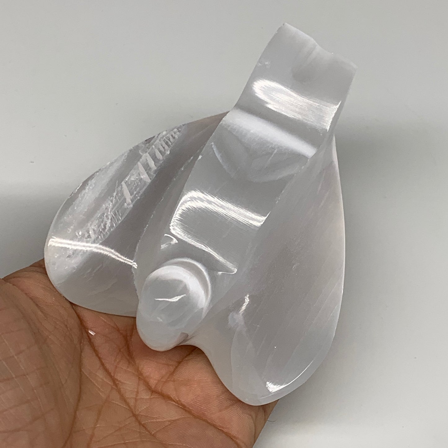 313g, 4"x3.1"x1.7"Natural Selenite (Satin Spar) Angel Crystal @Morocco,B8941