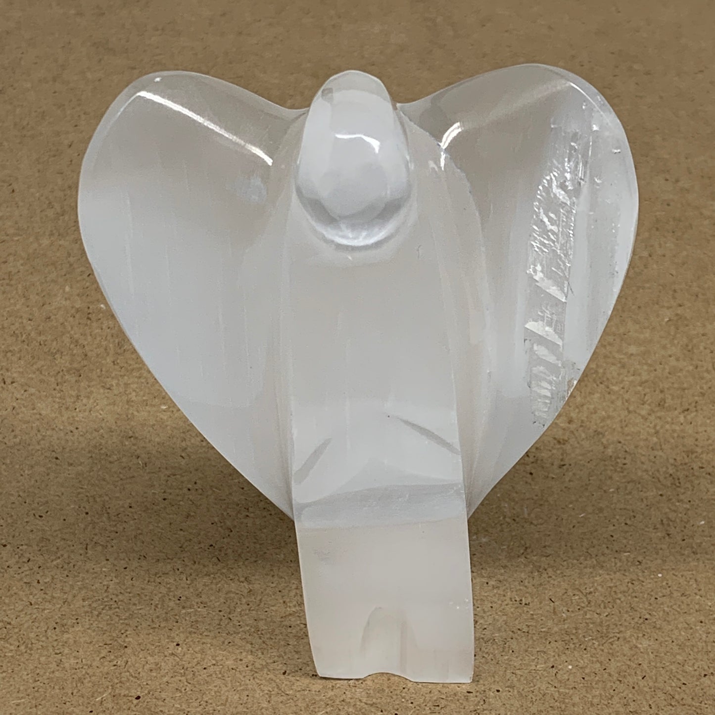 313g, 4"x3.1"x1.7"Natural Selenite (Satin Spar) Angel Crystal @Morocco,B8941