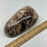 690g,4.8"x2.8"x2.5" Black Opal Freeform Polished Gemstone @Madagascar,B21059