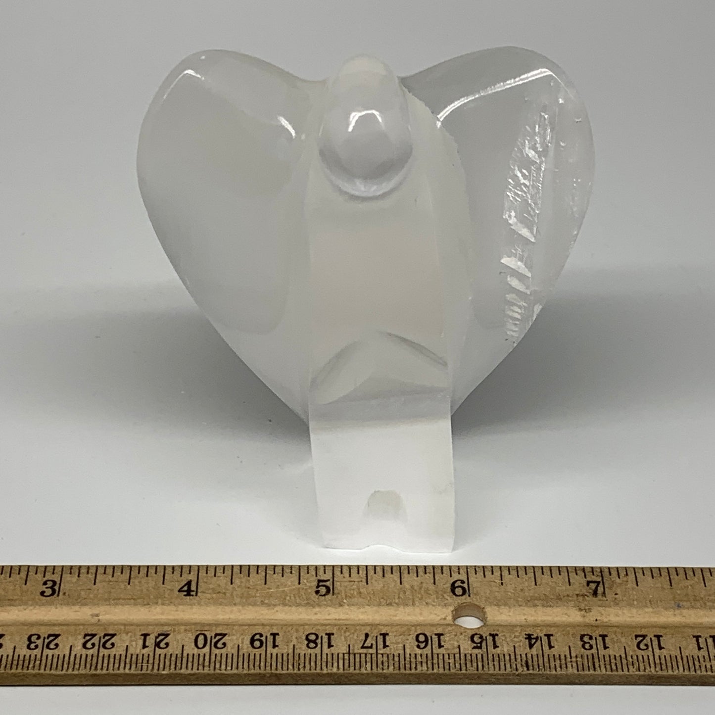 313g, 4"x3.1"x1.7"Natural Selenite (Satin Spar) Angel Crystal @Morocco,B8941