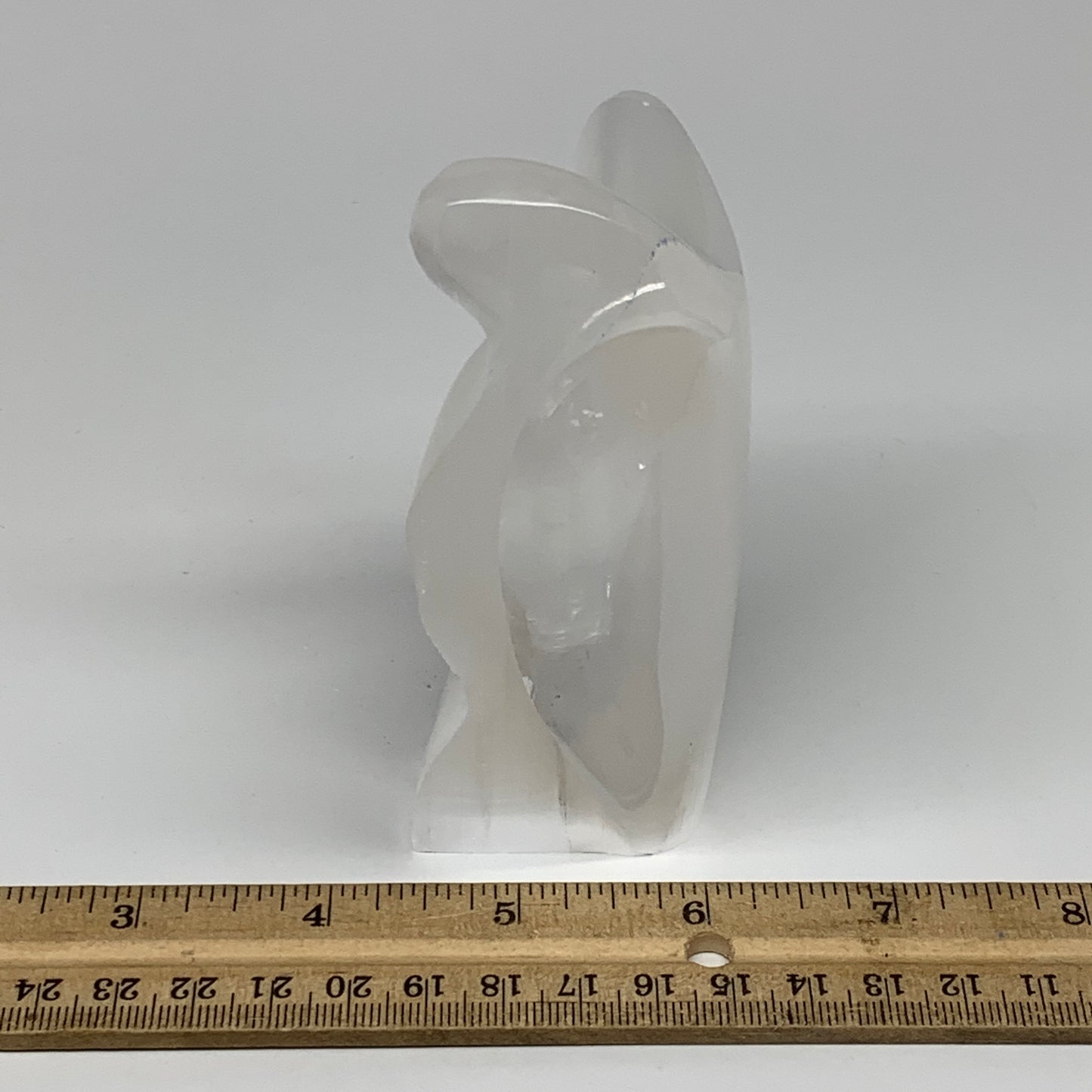 313g, 4"x3.1"x1.7"Natural Selenite (Satin Spar) Angel Crystal @Morocco,B8941
