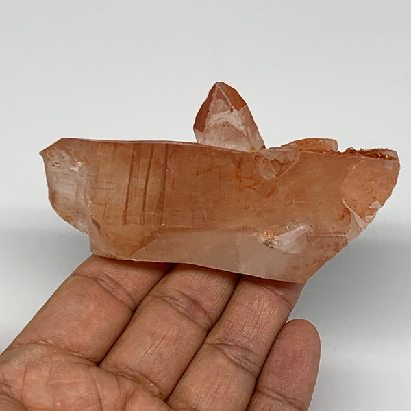 108.3g, 3.6"x1.7"x1", Natural Red Quartz Crystal Terminated @Morocco, B11446