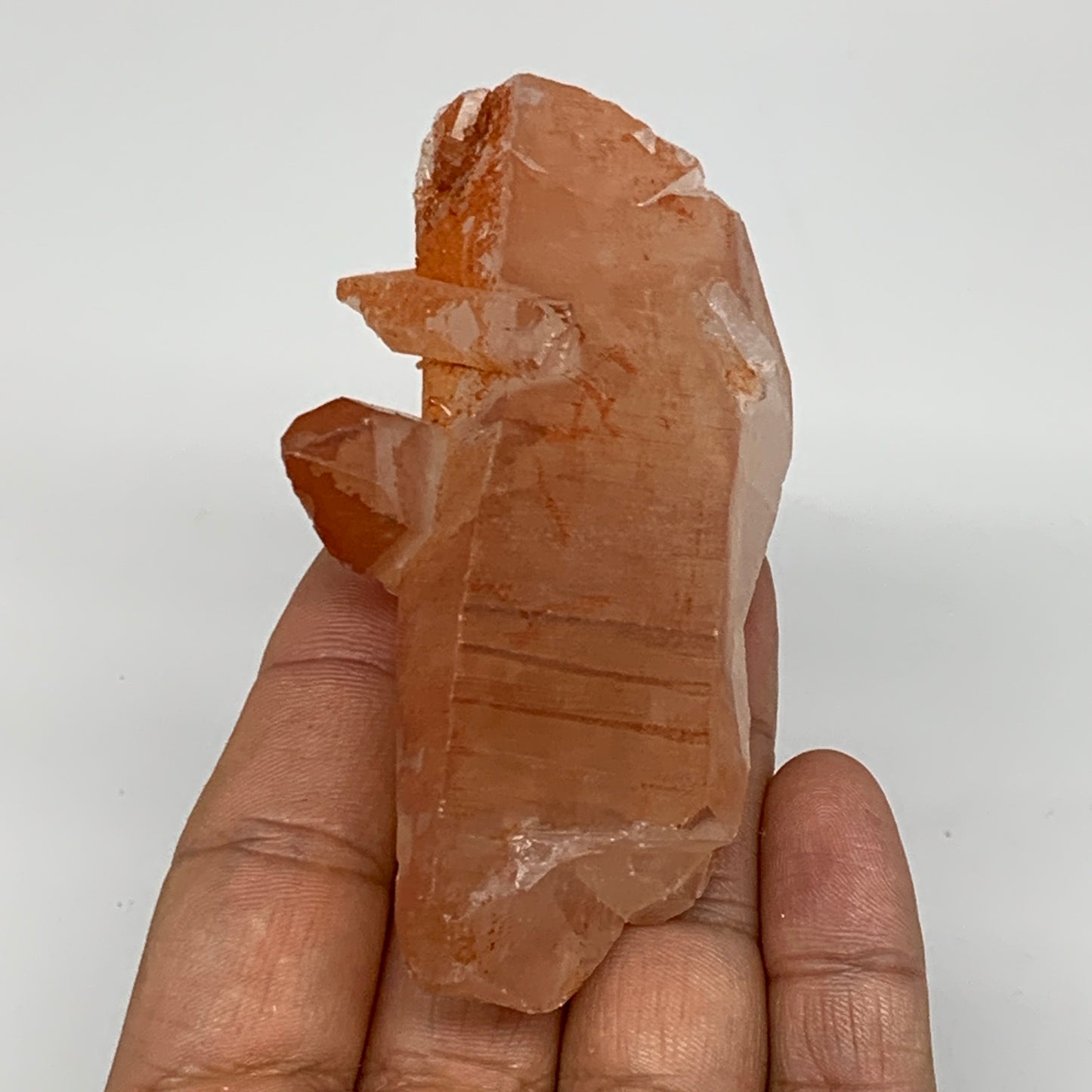 108.3g, 3.6"x1.7"x1", Natural Red Quartz Crystal Terminated @Morocco, B11446