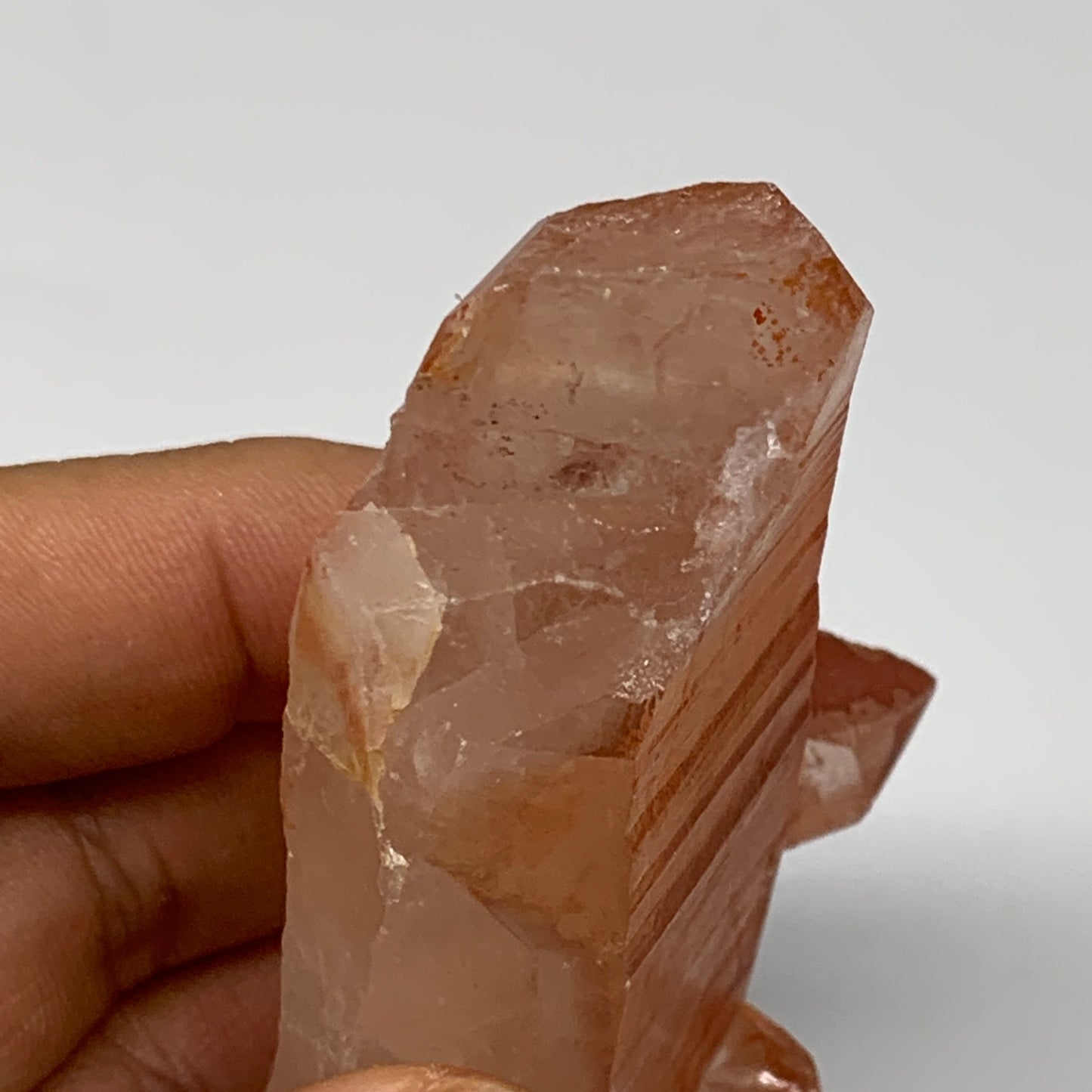 108.3g, 3.6"x1.7"x1", Natural Red Quartz Crystal Terminated @Morocco, B11446