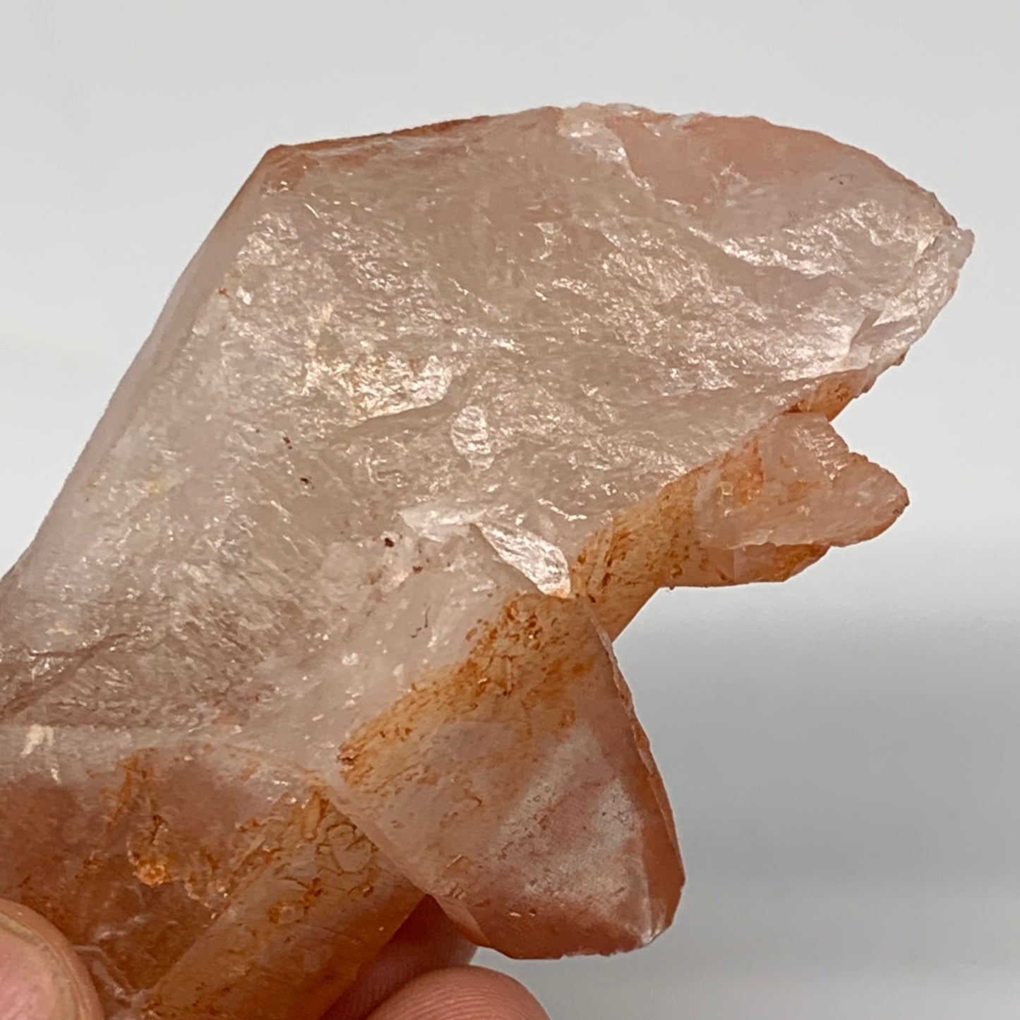 108.3g, 3.6"x1.7"x1", Natural Red Quartz Crystal Terminated @Morocco, B11446