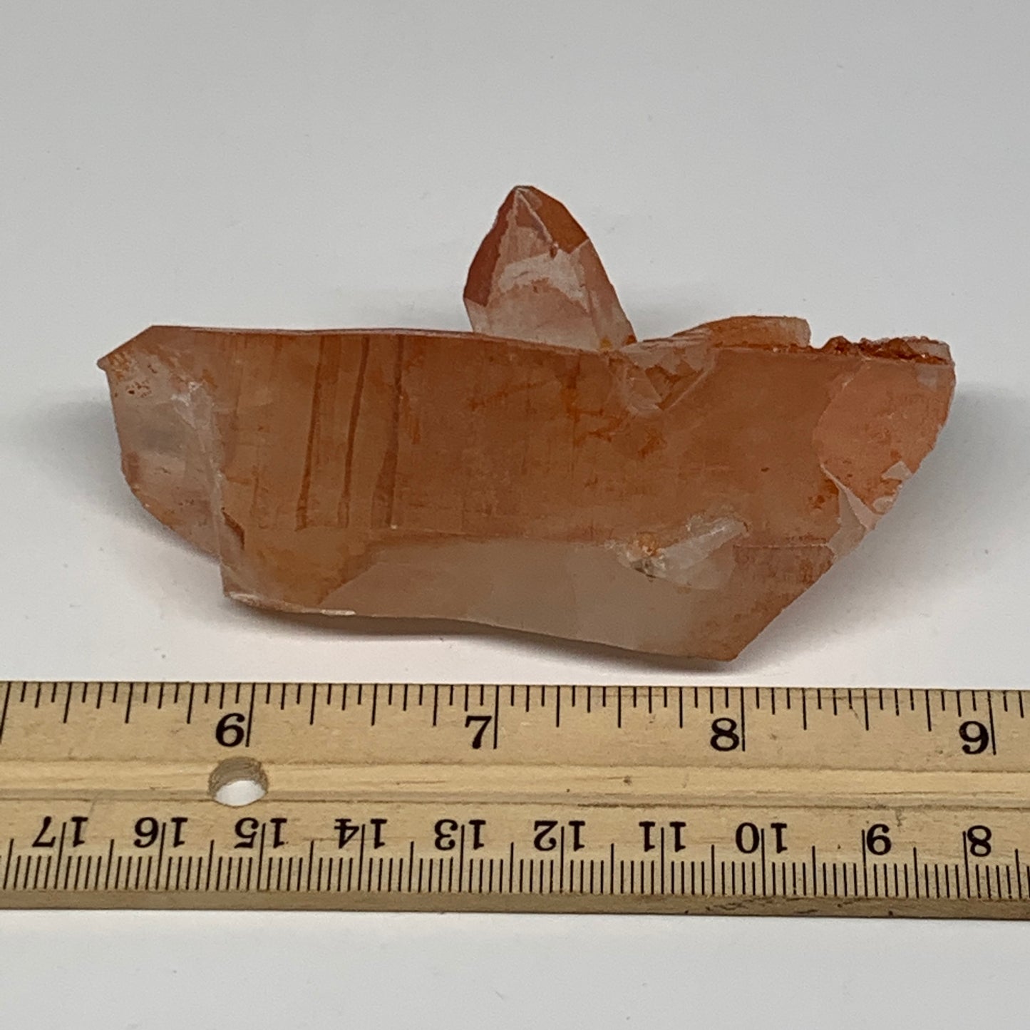 108.3g, 3.6"x1.7"x1", Natural Red Quartz Crystal Terminated @Morocco, B11446