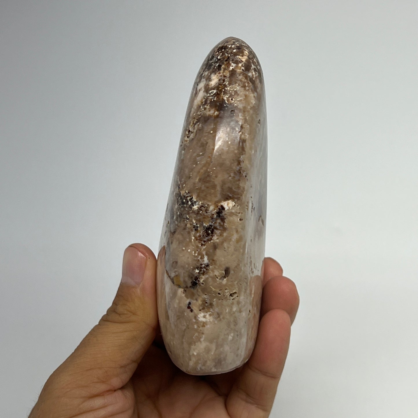 366g,4.4"x2.8"x1.5" Black Opal Freeform Polished Gemstone @Madagascar,B21061