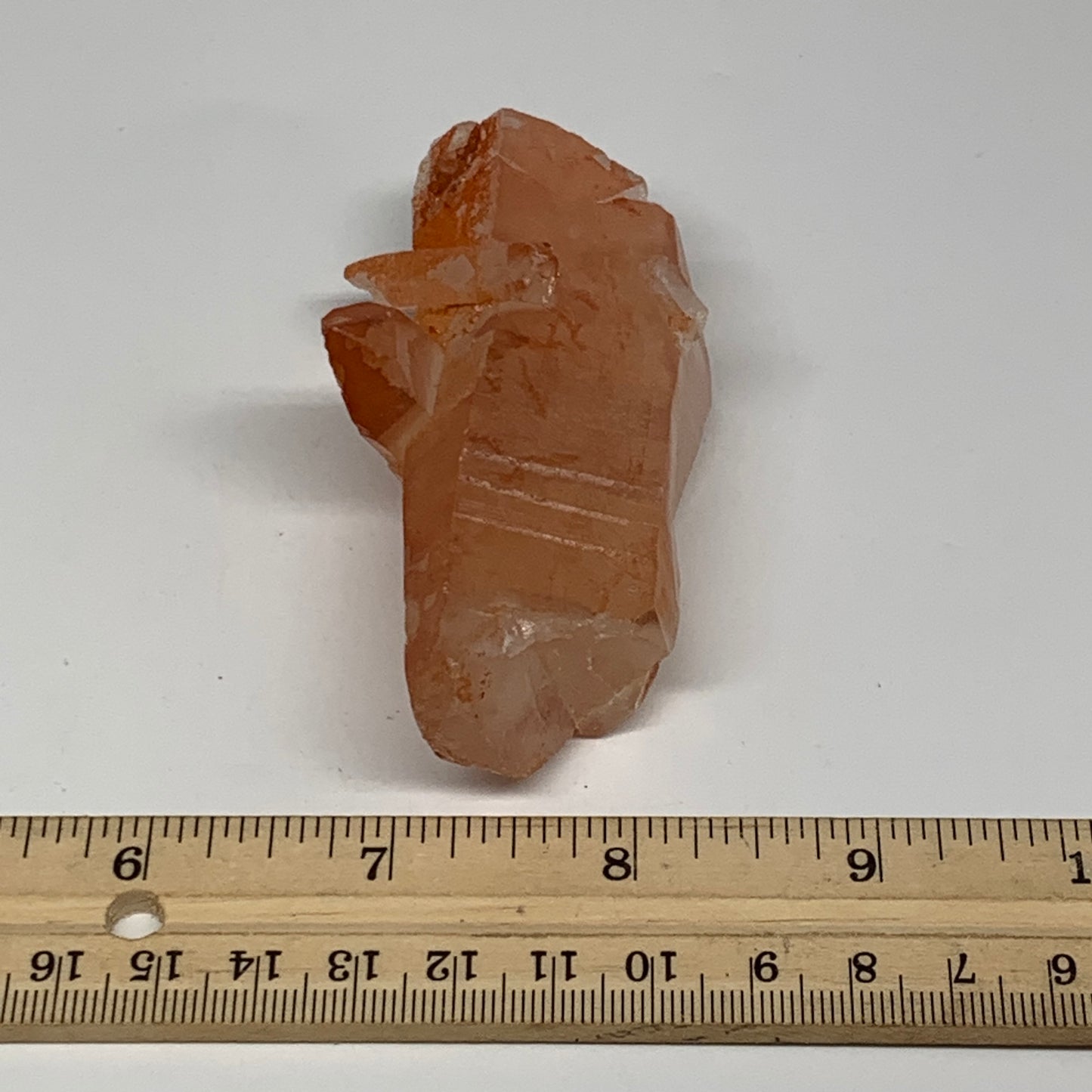 108.3g, 3.6"x1.7"x1", Natural Red Quartz Crystal Terminated @Morocco, B11446