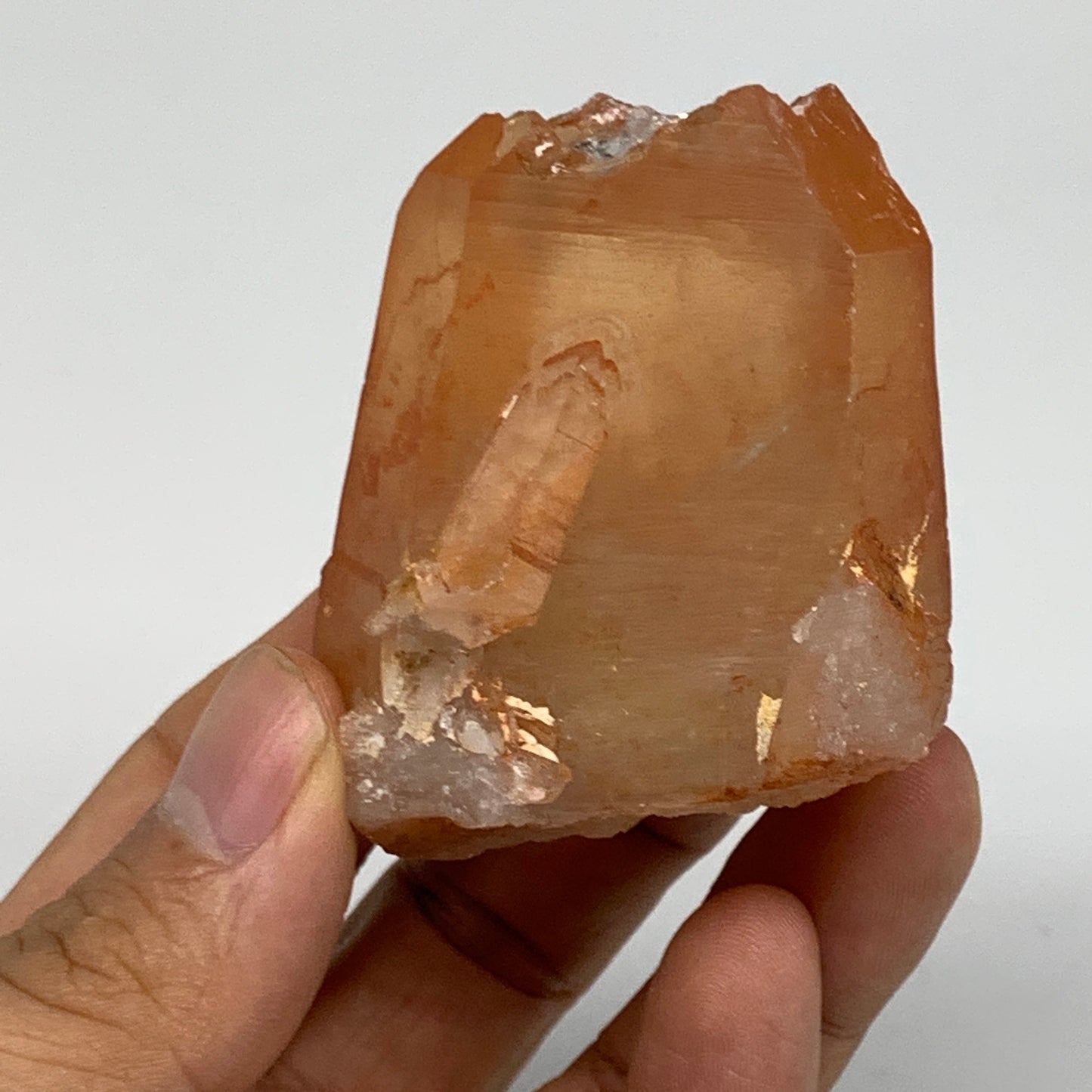 120.6g, 4"x1.7"x1.7", Natural Red Quartz Crystal Terminated @Morocco, B11447