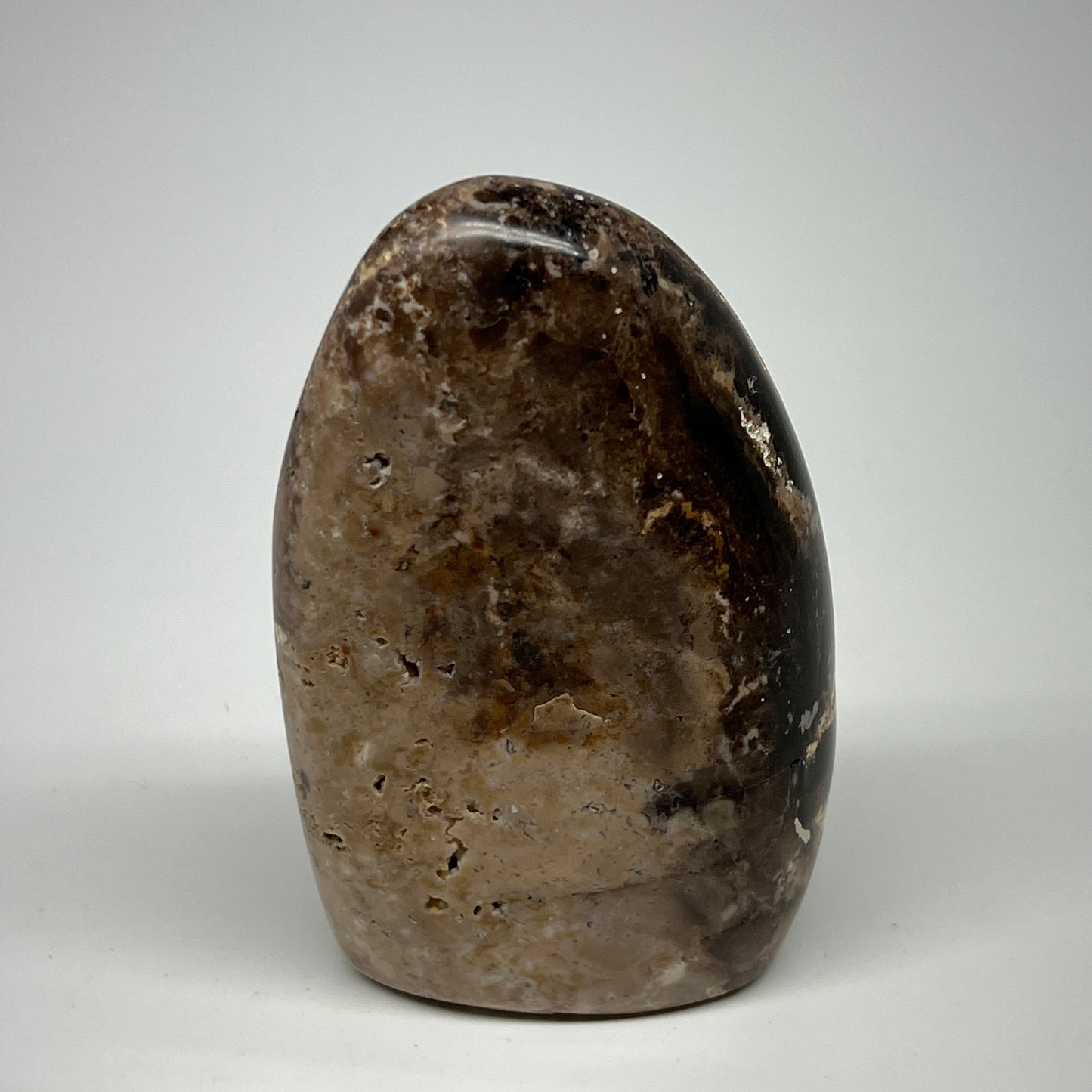 366g,4.4"x2.8"x1.5" Black Opal Freeform Polished Gemstone @Madagascar,B21061