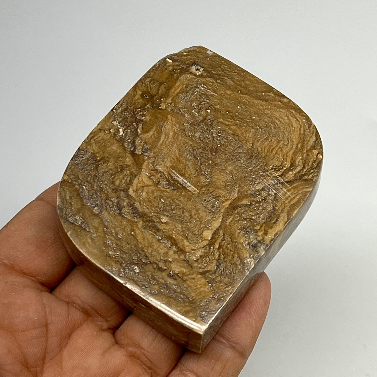 161.3g, 2.6"x2.1"x0.7" Picture Jasper Rectangle Gemstone Home Decor, B20133