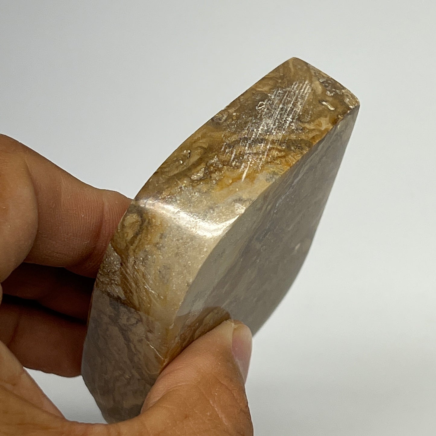 161.3g, 2.6"x2.1"x0.7" Picture Jasper Rectangle Gemstone Home Decor, B20133