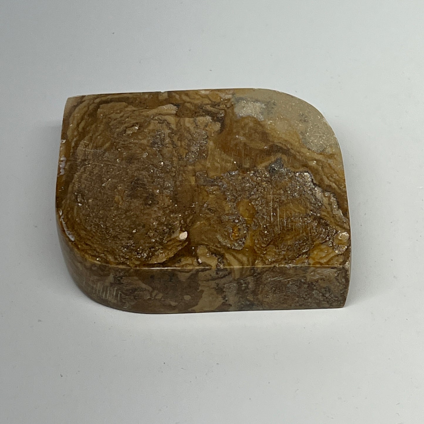 161.3g, 2.6"x2.1"x0.7" Picture Jasper Rectangle Gemstone Home Decor, B20133