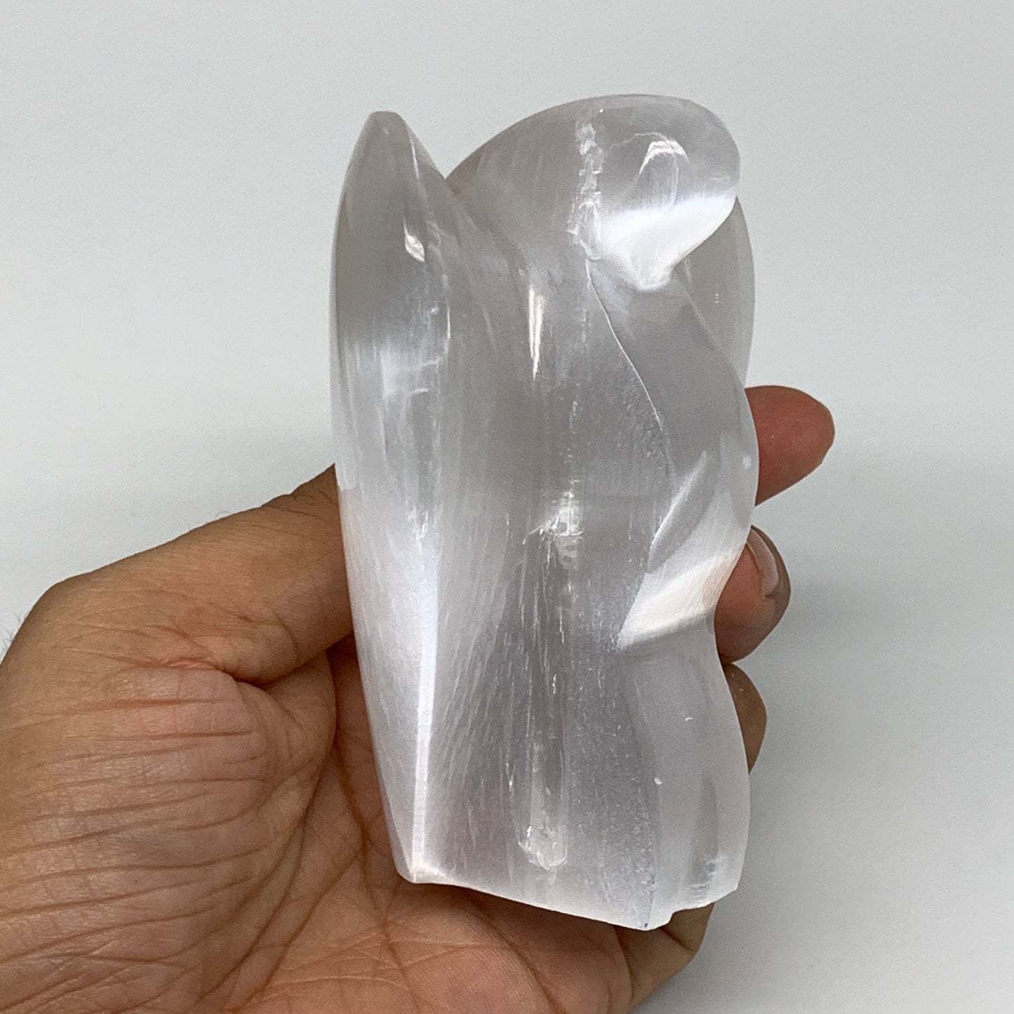 339.2g, 3.9"x3.3"x1.7"Natural Selenite (Satin Spar) Angel Crystal @Morocco,B8944