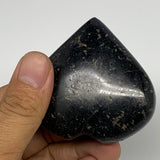 138.8g, 2.3"x2.4"x1", Black Tourmaline Heart Polished Crystal Home Decor, B21826