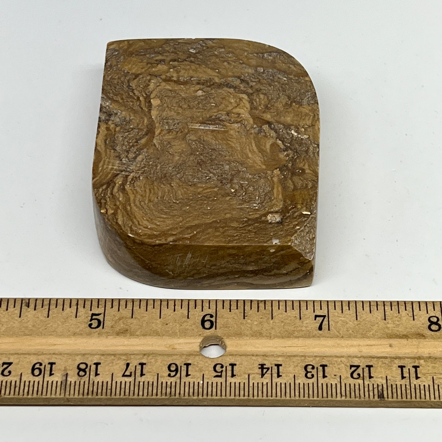 161.3g, 2.6"x2.1"x0.7" Picture Jasper Rectangle Gemstone Home Decor, B20133