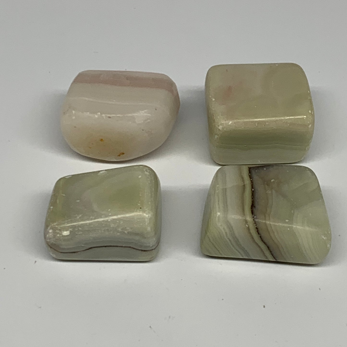 145.8g, 1"-1.4", 4pcs, Onyx/Banded Tumbled Stones @Afghanistan, B26721