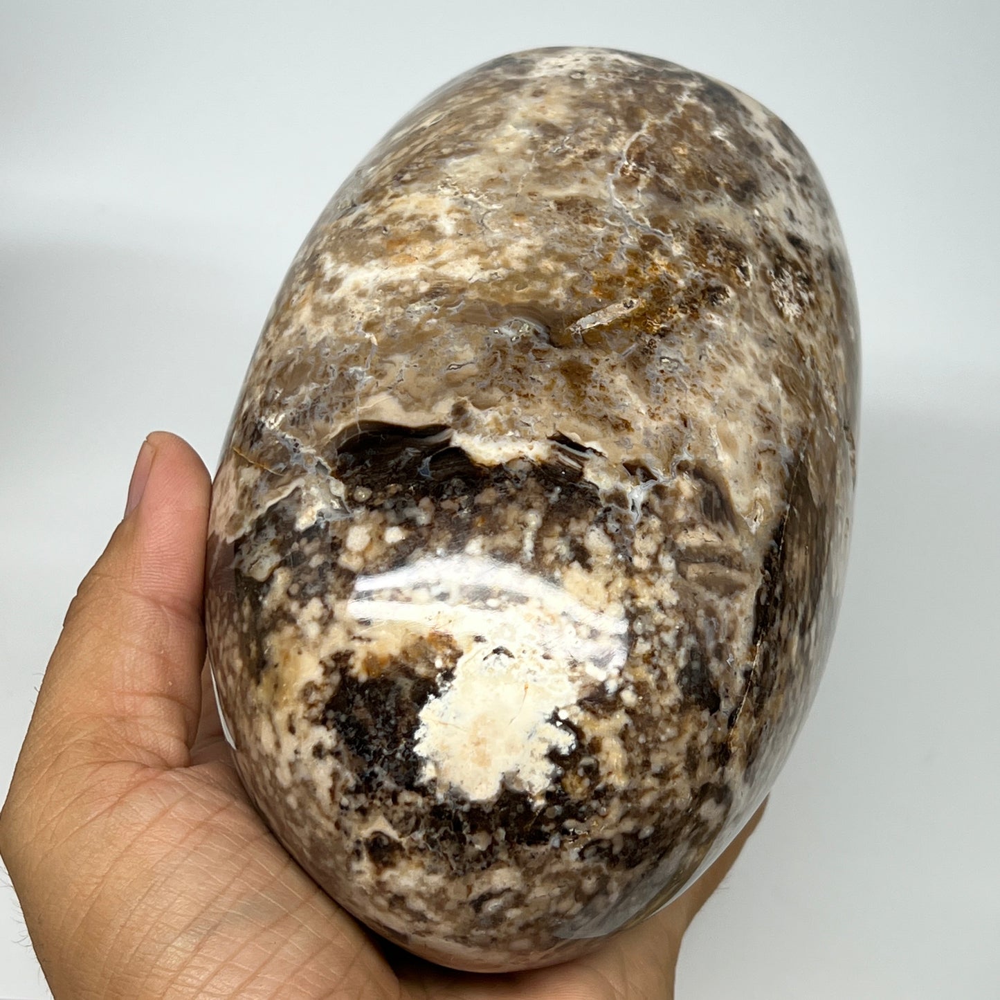 1530g,5.5"x3.8"x3.6" Black Opal Freeform Polished Gemstone @Madagascar,B21063