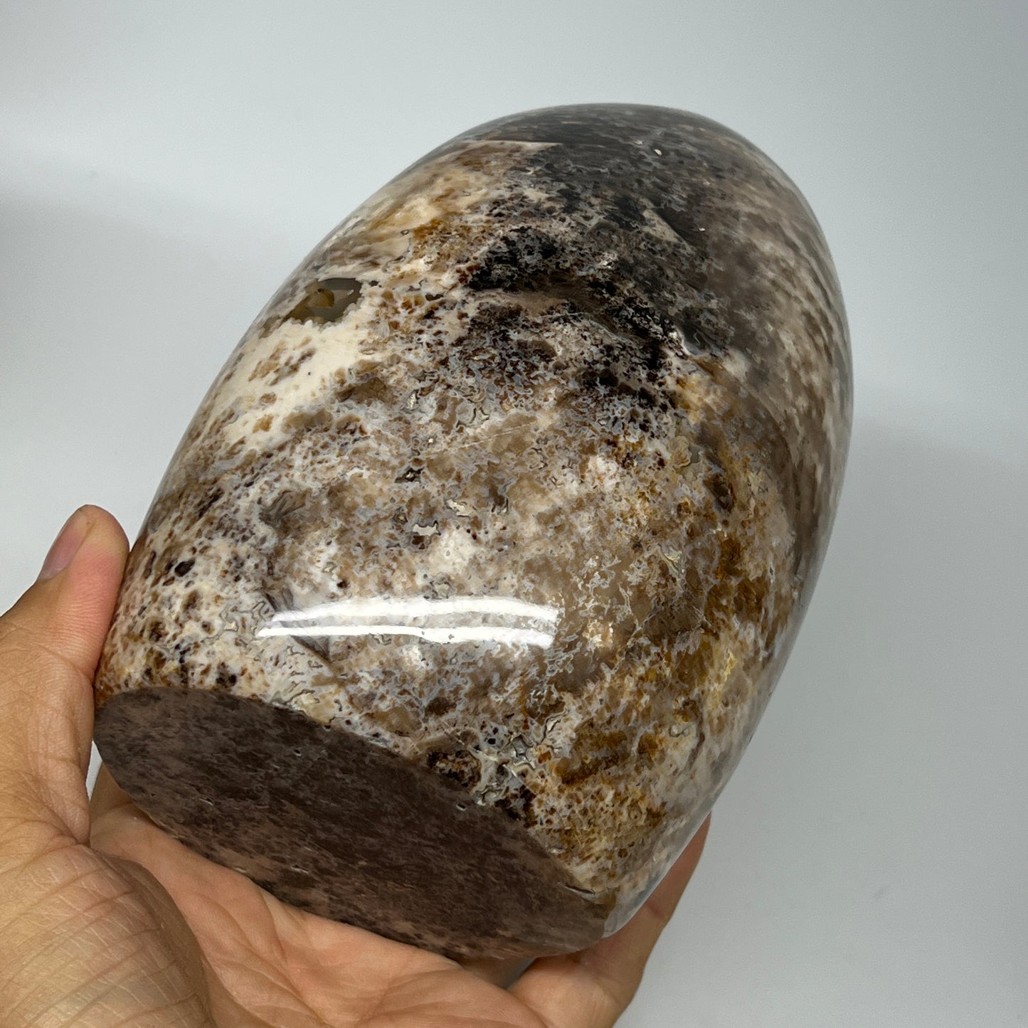 1530g,5.5"x3.8"x3.6" Black Opal Freeform Polished Gemstone @Madagascar,B21063