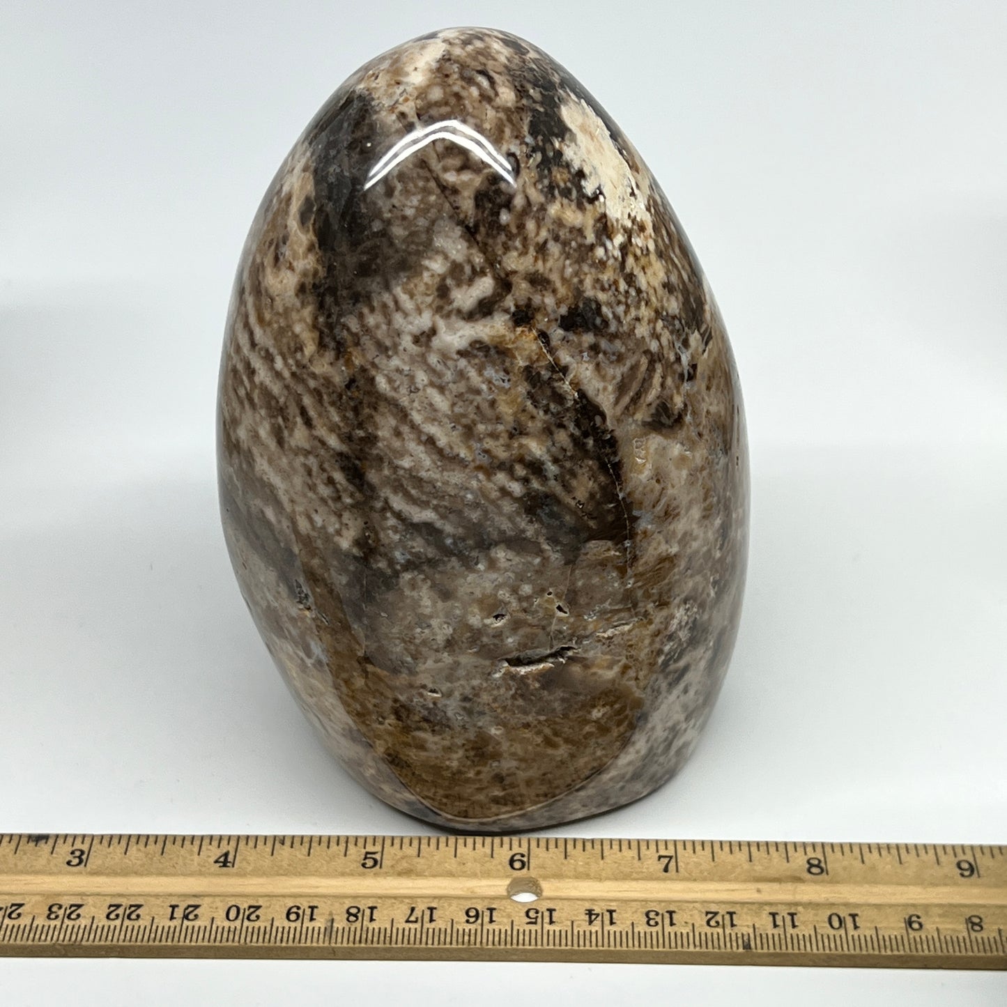 1530g,5.5"x3.8"x3.6" Black Opal Freeform Polished Gemstone @Madagascar,B21063