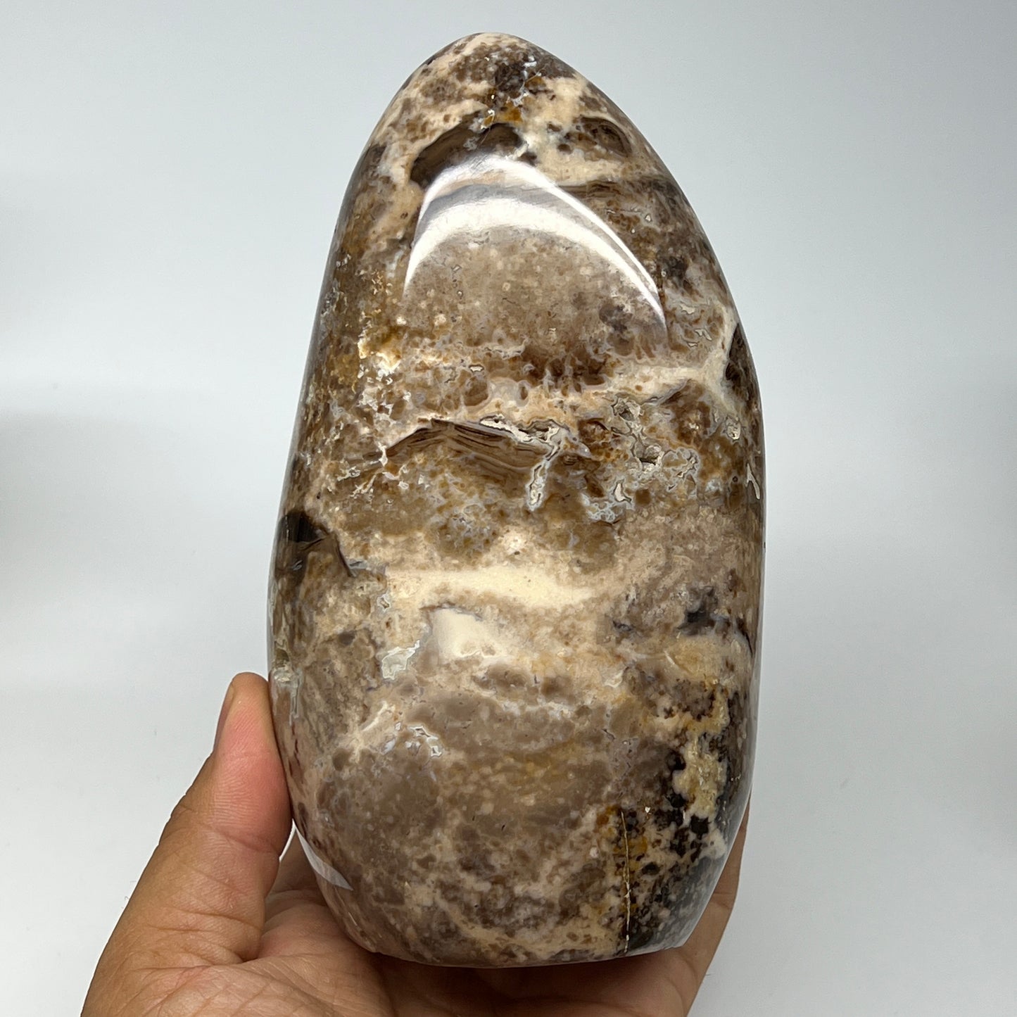 1045g,6"x3.3"x2.8" Black Opal Freeform Polished Gemstone @Madagascar,B21064