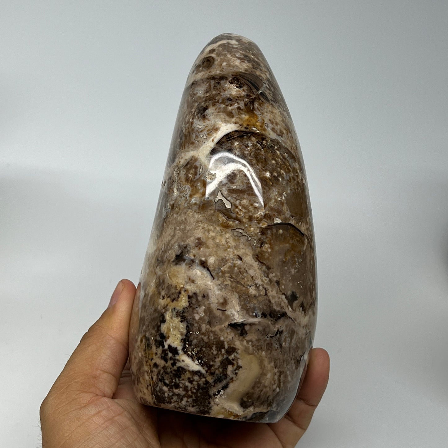 1045g,6"x3.3"x2.8" Black Opal Freeform Polished Gemstone @Madagascar,B21064