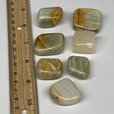157.2g, 0.9"-1.3", 7pcs, Onyx/Banded Tumbled Stones @Afghanistan, B26722