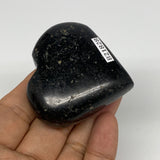 107.9g, 2"x2.2"x0.9", Black Tourmaline Heart Polished Crystal Home Decor, B21828