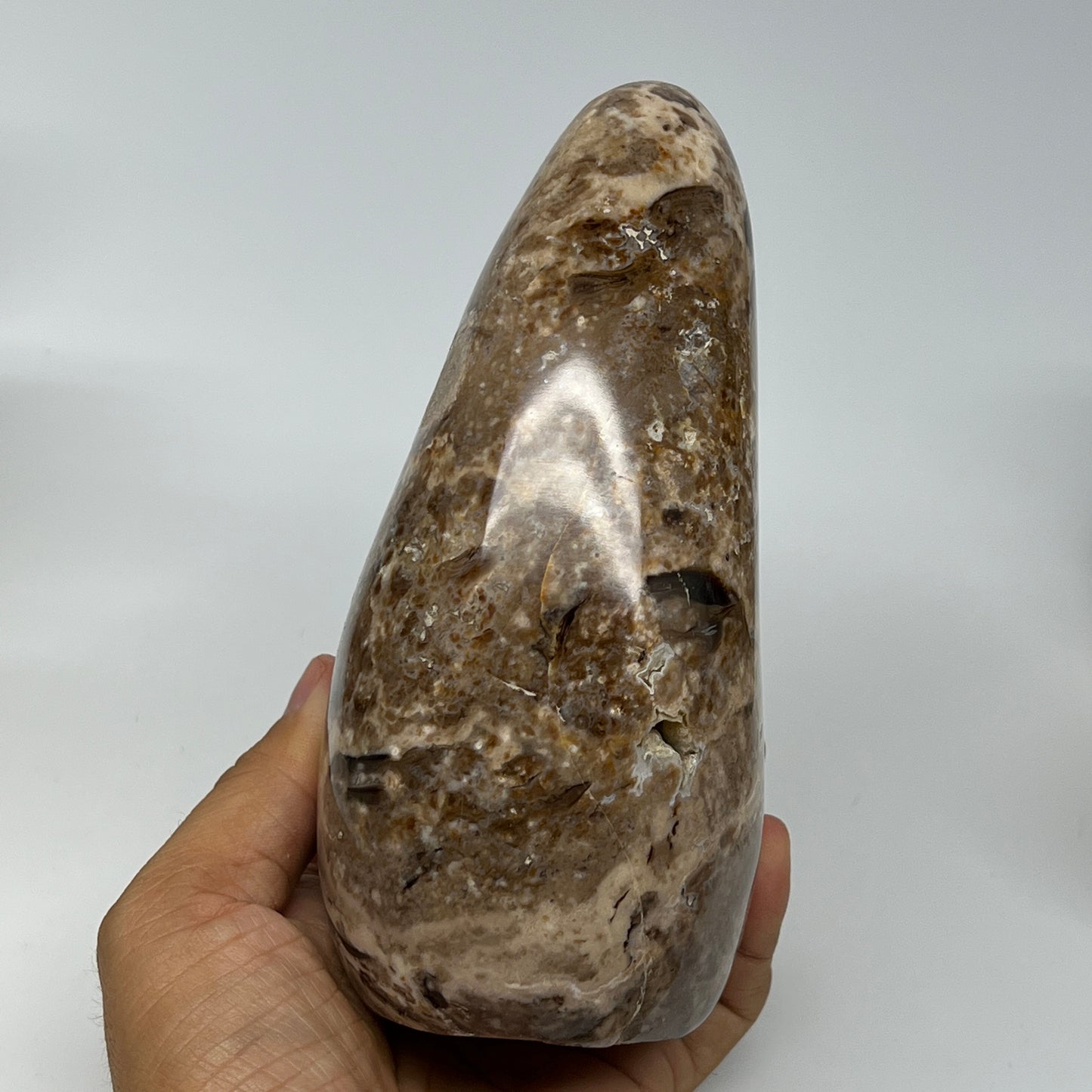 1045g,6"x3.3"x2.8" Black Opal Freeform Polished Gemstone @Madagascar,B21064