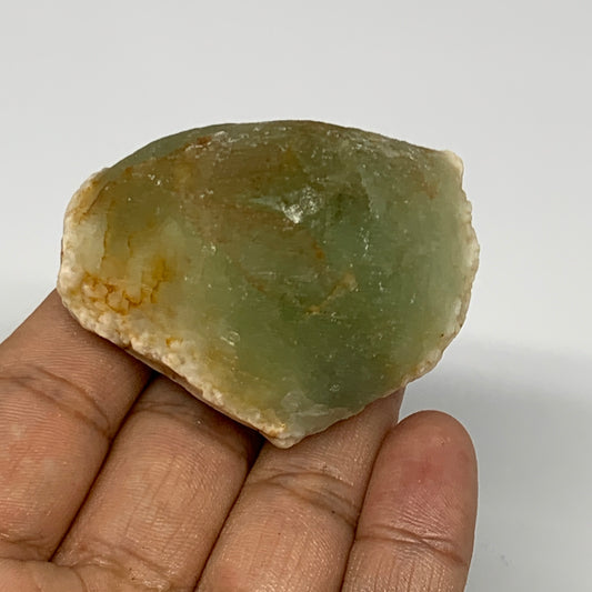 98g, 2.1"x1.6"x1.5" Fluorite Tumbled Rough/Semi- Polished @Mexico, B18682