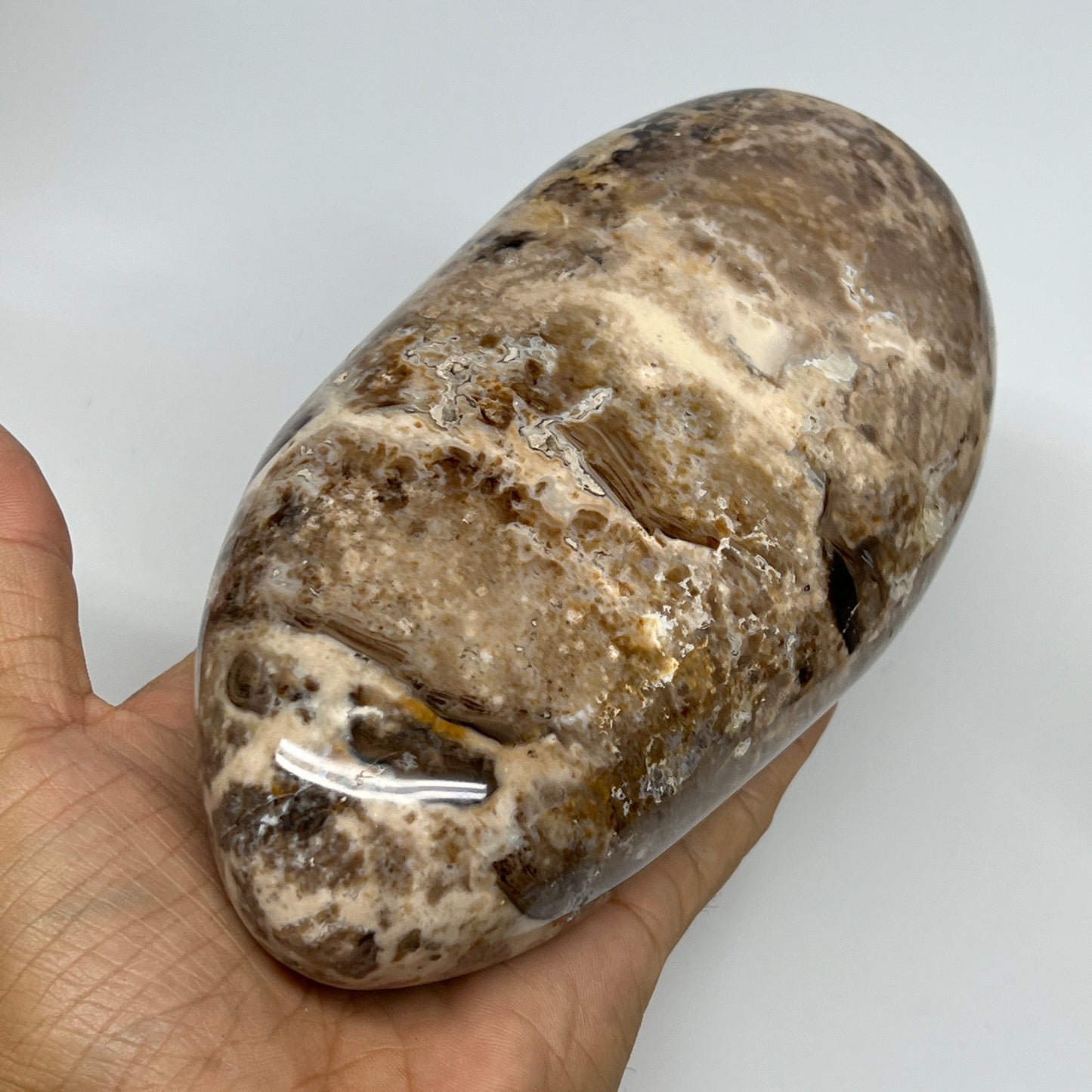 1045g,6"x3.3"x2.8" Black Opal Freeform Polished Gemstone @Madagascar,B21064