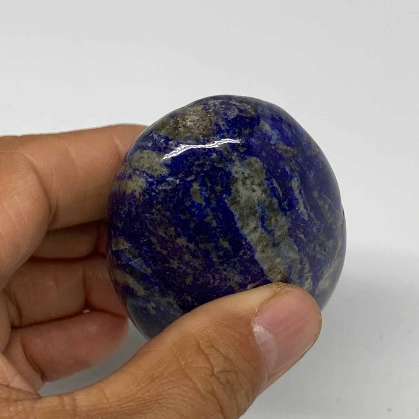 151.3g,2.7"x1.8"x1.1", Natural Lapis Lazuli Palm Stone @Afghanistan, B26334