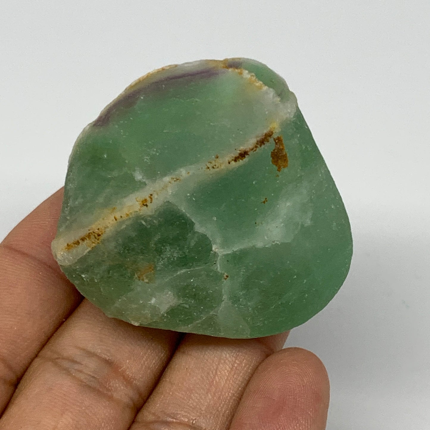 85.5g, 1.7"x1.8"x1.1" Fluorite Tumbled Rough/Semi- Polished @Mexico, B18684