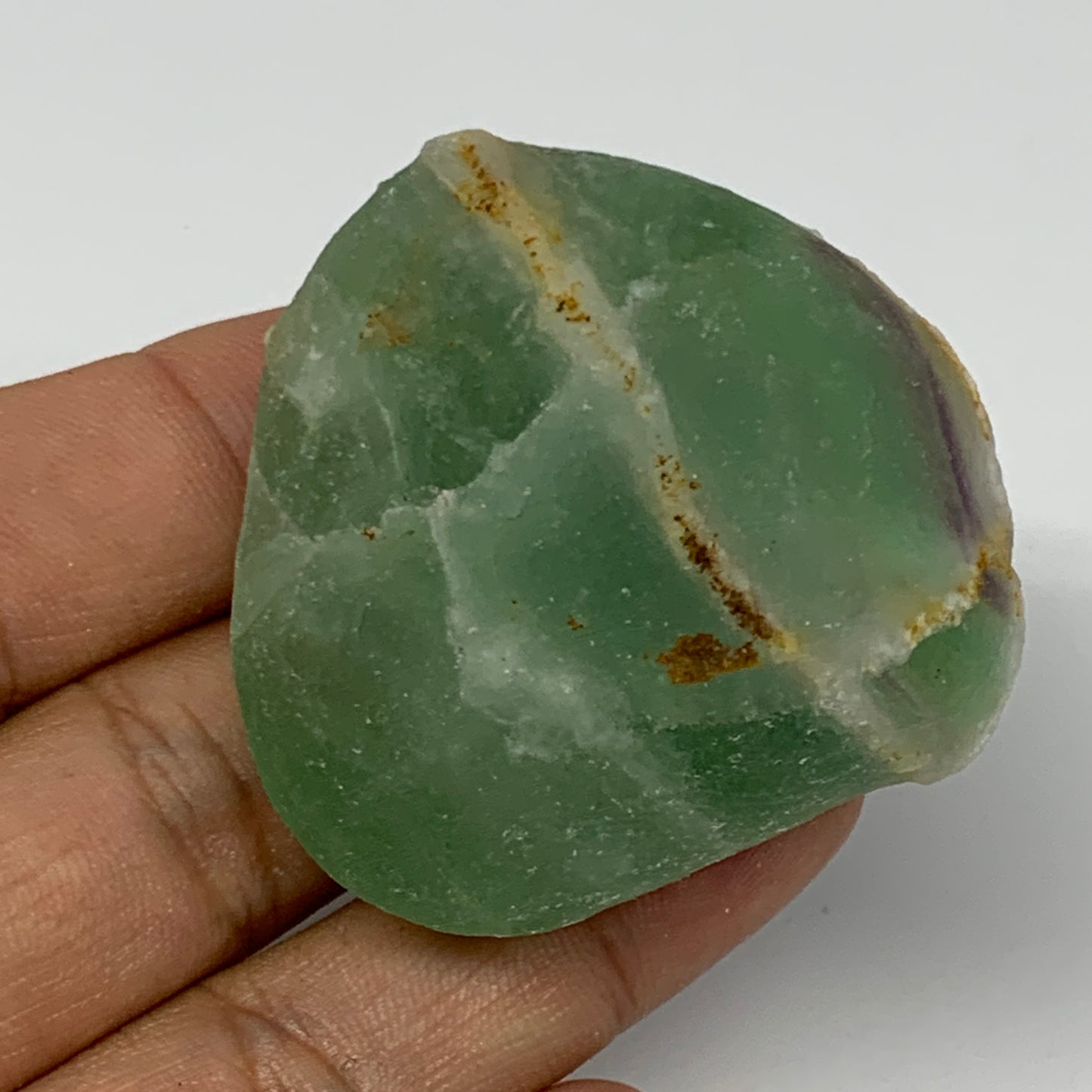 85.5g, 1.7"x1.8"x1.1" Fluorite Tumbled Rough/Semi- Polished @Mexico, B18684