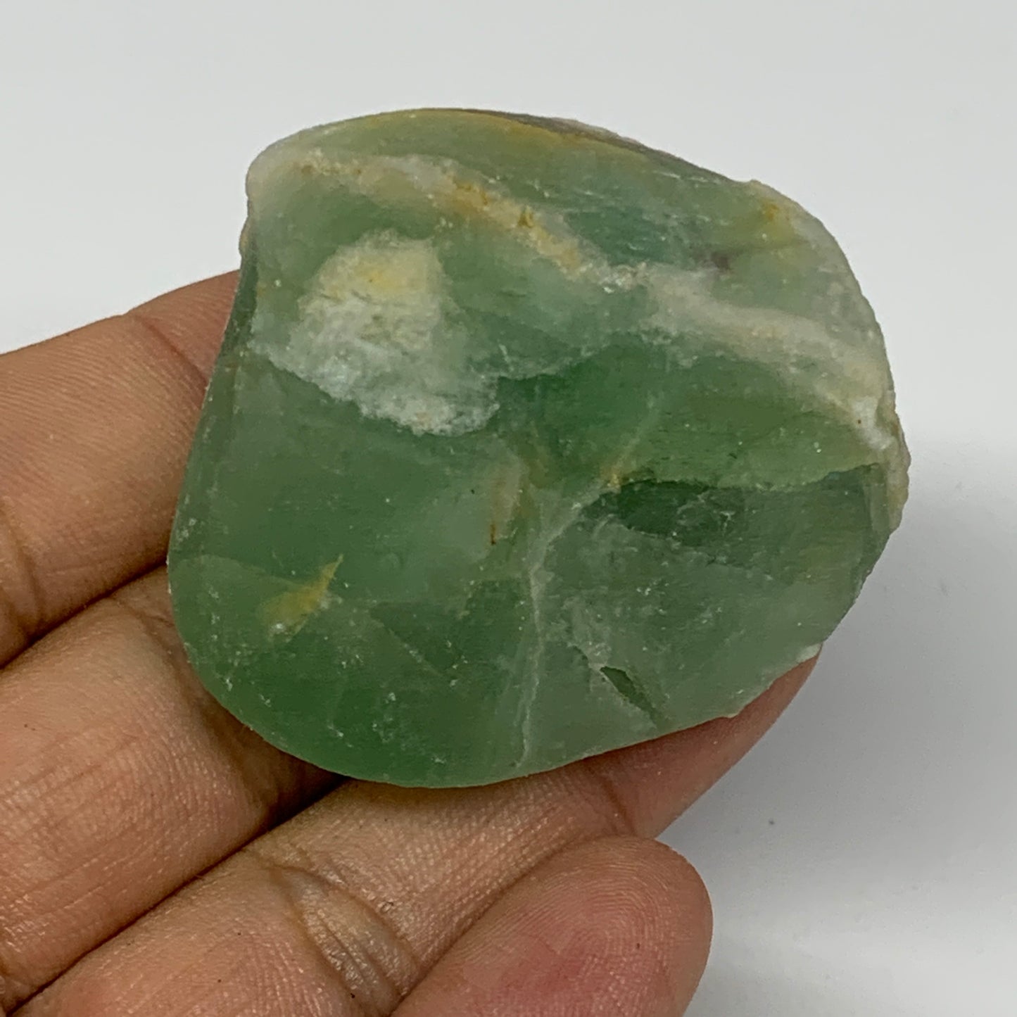 85.5g, 1.7"x1.8"x1.1" Fluorite Tumbled Rough/Semi- Polished @Mexico, B18684