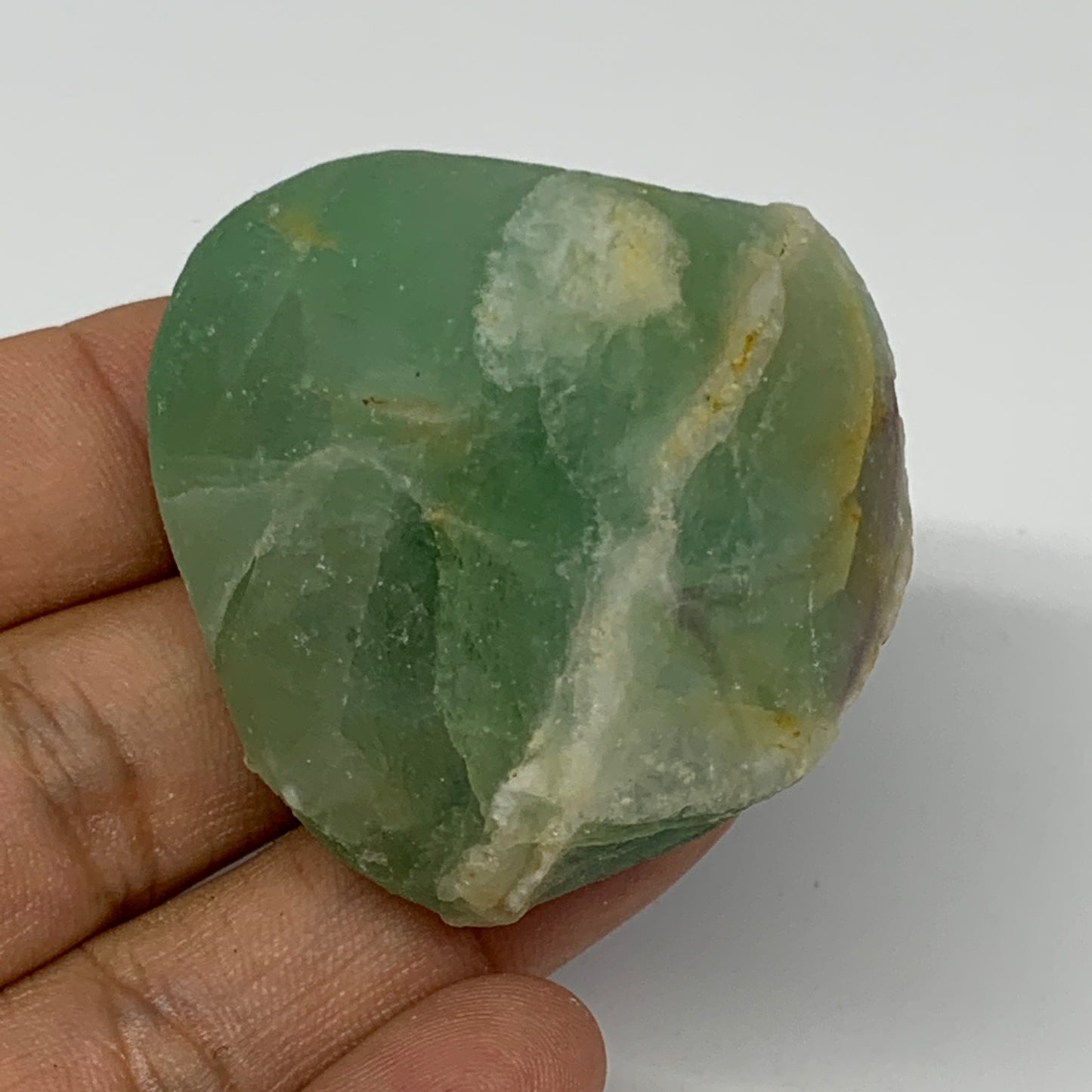 85.5g, 1.7"x1.8"x1.1" Fluorite Tumbled Rough/Semi- Polished @Mexico, B18684