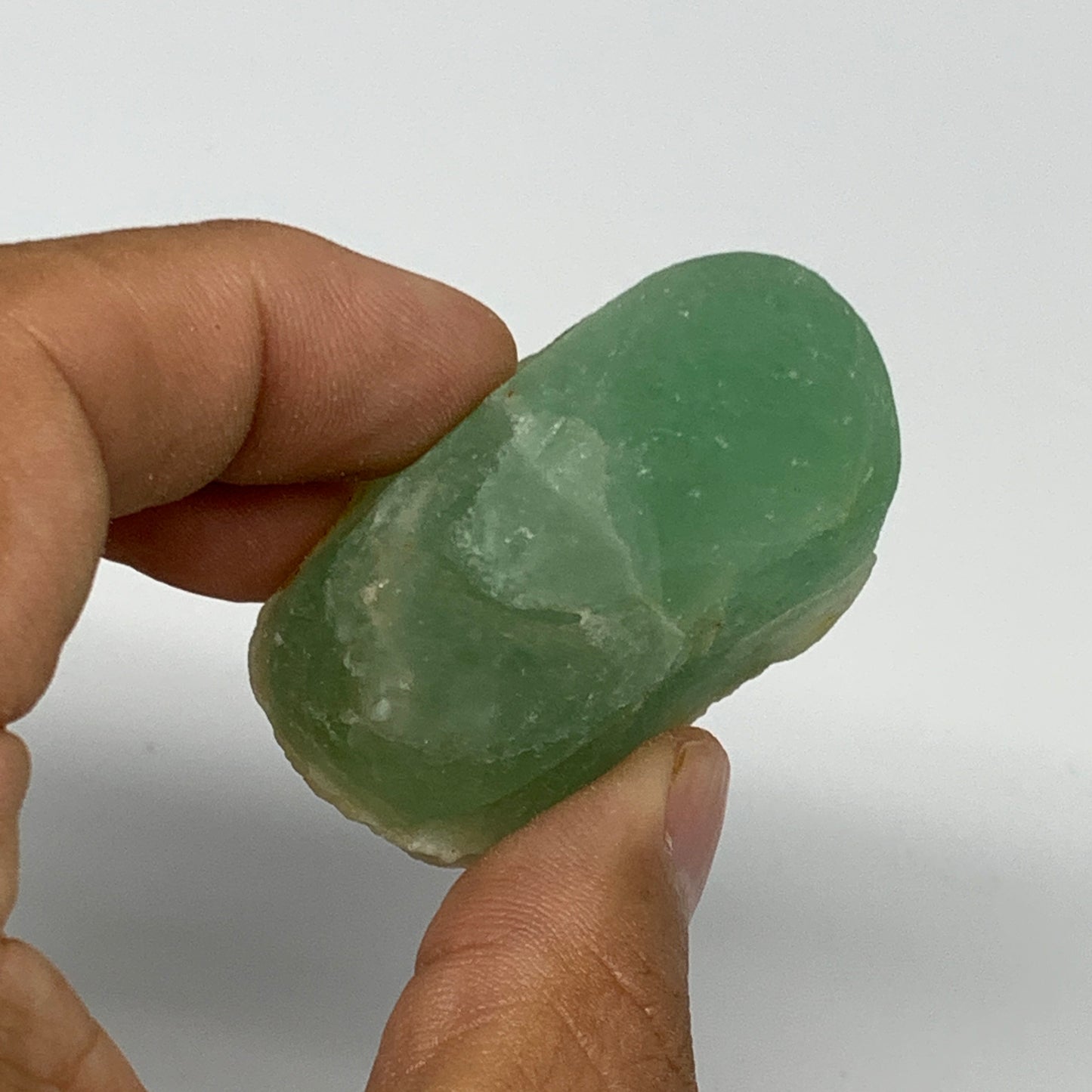 85.5g, 1.7"x1.8"x1.1" Fluorite Tumbled Rough/Semi- Polished @Mexico, B18684