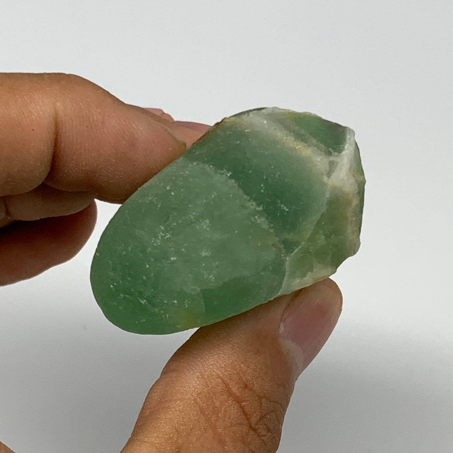 85.5g, 1.7"x1.8"x1.1" Fluorite Tumbled Rough/Semi- Polished @Mexico, B18684