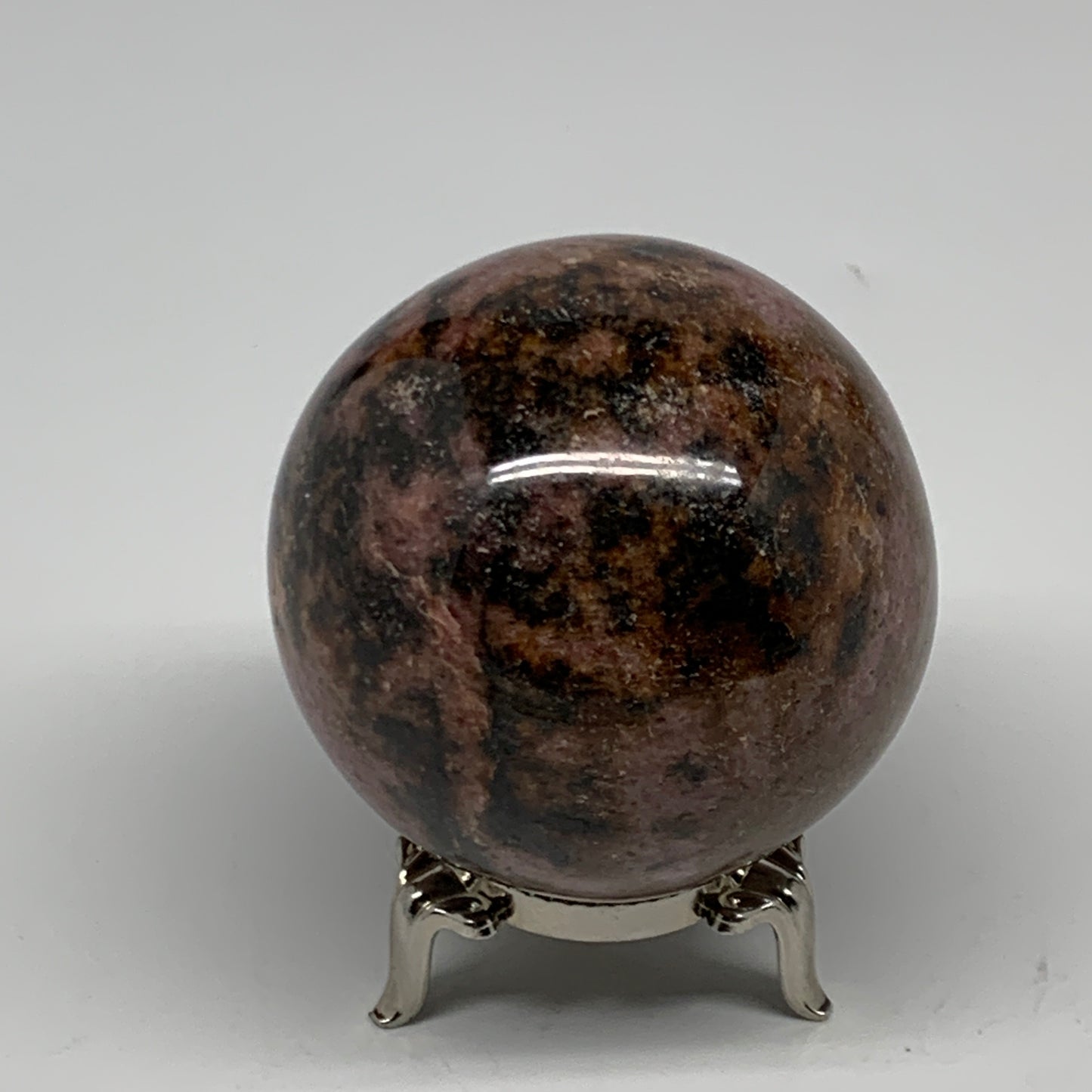 368.3g,2.3"(58mm), Natural Untreated Rhodonite Sphere Ball @Madagascar, B22764