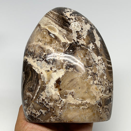 1400g,6.4"x3.8"x2.3" Black Opal Freeform Polished Gemstone @Madagascar,B21067