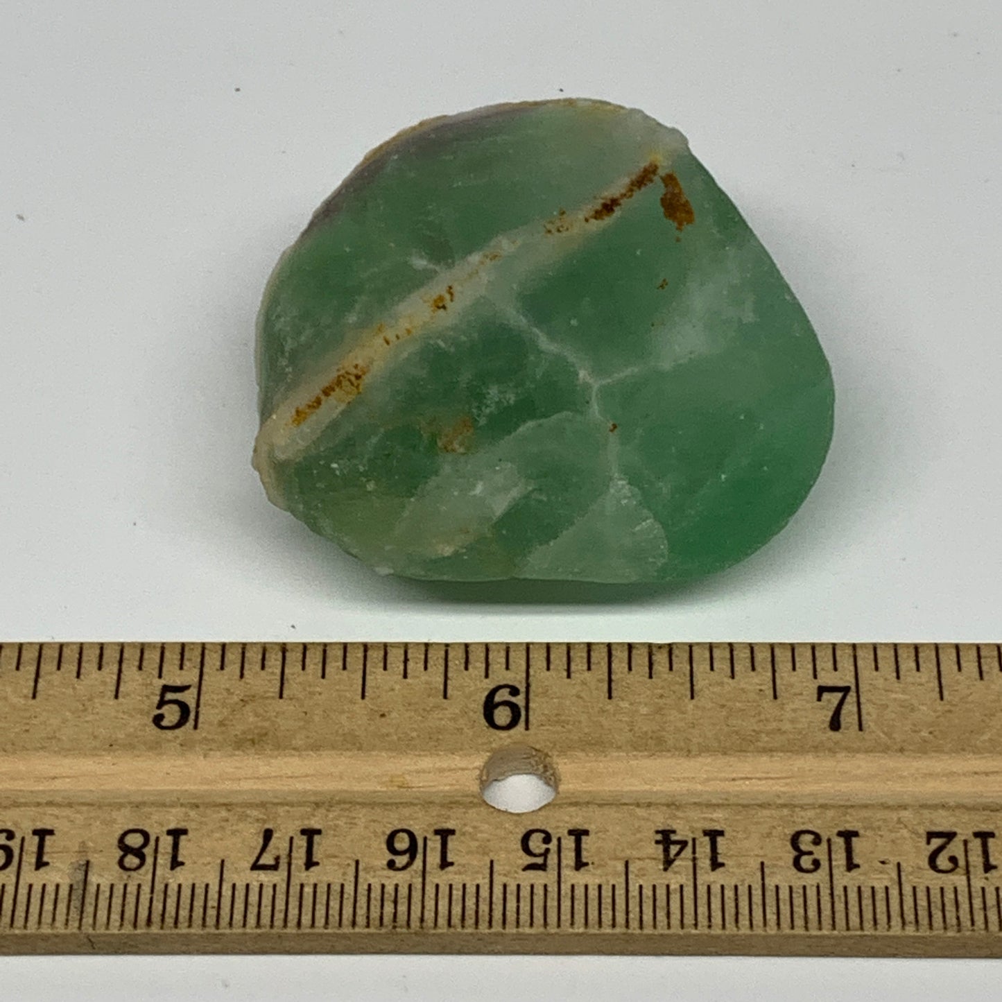 85.5g, 1.7"x1.8"x1.1" Fluorite Tumbled Rough/Semi- Polished @Mexico, B18684